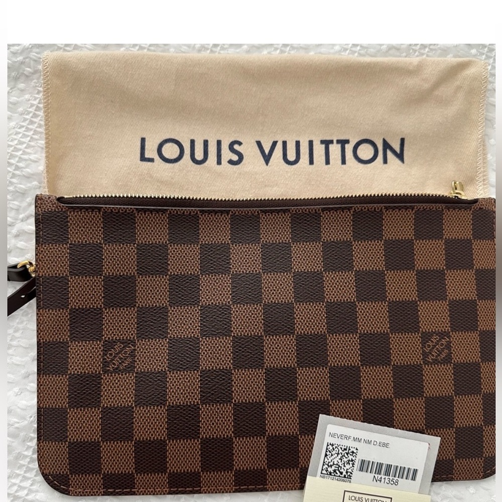 Brand New LV Neverfull LV Monogram Zipper Pouch /Clutch